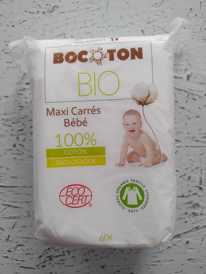 Rectangulos Algodón 100% orgánico maxi Bocoton bio (90x110).